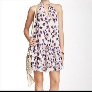 Free People ruffled tunic slip dress